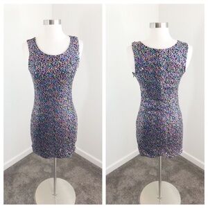 NEW Candie’s multicolored sequin party dress